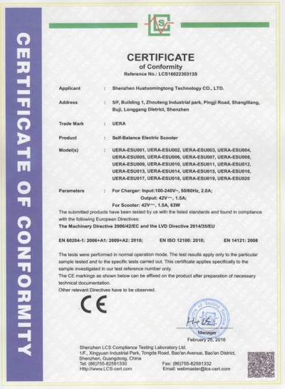 Hoverboard CE-MD  LVD