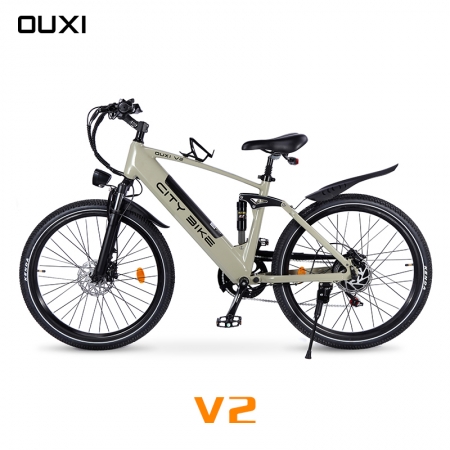 OUXI V2 EU Warehouse Stock Electric Bikes Factory 36V 250w/500W/750W/1000W Commuting Electric City Bicycle Step for Ladies